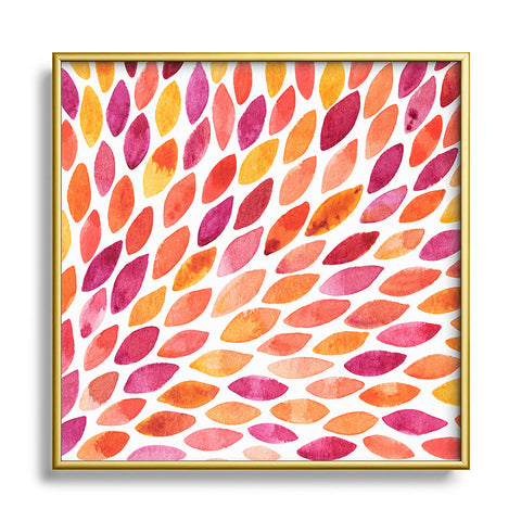 Angela Minca Autumn burst Metal Square Framed Art Print