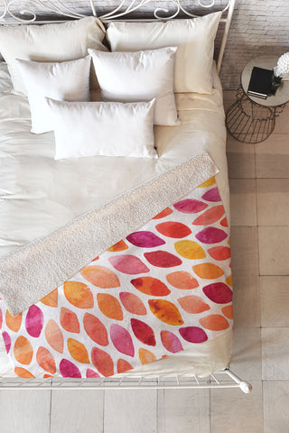 Angela Minca Autumn burst Fleece Throw Blanket