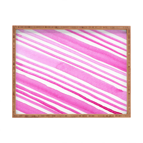 Angela Minca Candy stripes Rectangular Tray