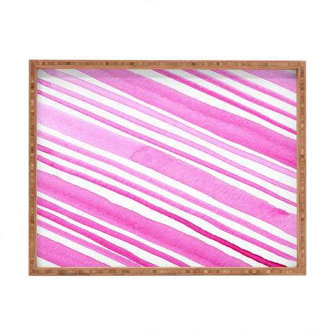 Angela Minca Candy stripes Rectangular Tray