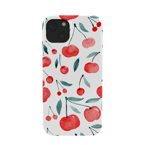 Angela Minca Cherries red and teal Phone Case