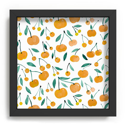 Angela Minca Cherries yellow and green Recessed Framing Square