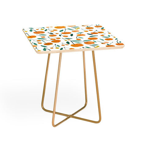 Angela Minca Cherries yellow and green Side Table
