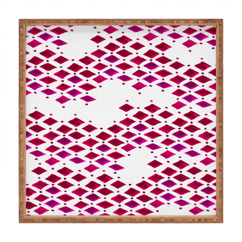 Angela Minca Diamonds viva magenta Square Tray