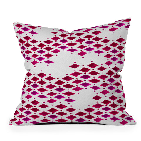 Angela Minca Diamonds viva magenta Throw Pillow