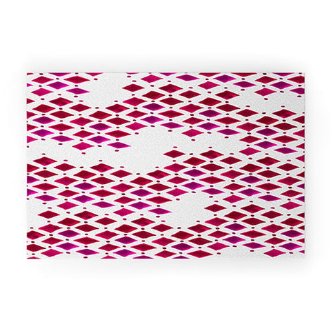 Angela Minca Diamonds viva magenta Welcome Mat