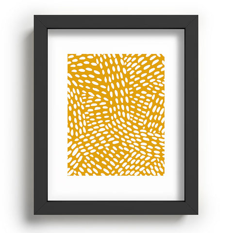 Angela Minca Dot lines ochre Recessed Framing Rectangle