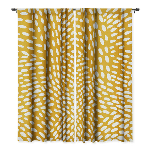 Angela Minca Dot lines ochre Blackout Non Repeat