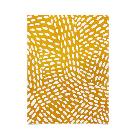 Angela Minca Dot lines ochre Poster