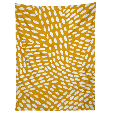 Angela Minca Dot lines ochre Tapestry