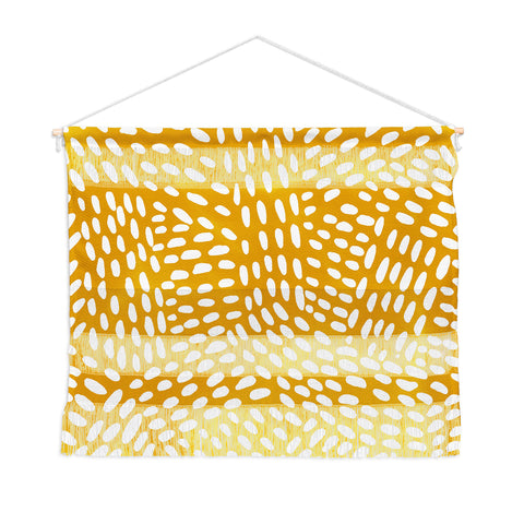 Angela Minca Dot lines ochre Wall Hanging Landscape