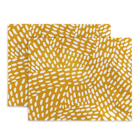 Angela Minca Dot lines ochre Placemat