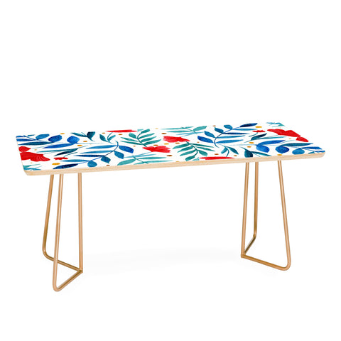 Angela Minca Magical garden red and teal Coffee Table