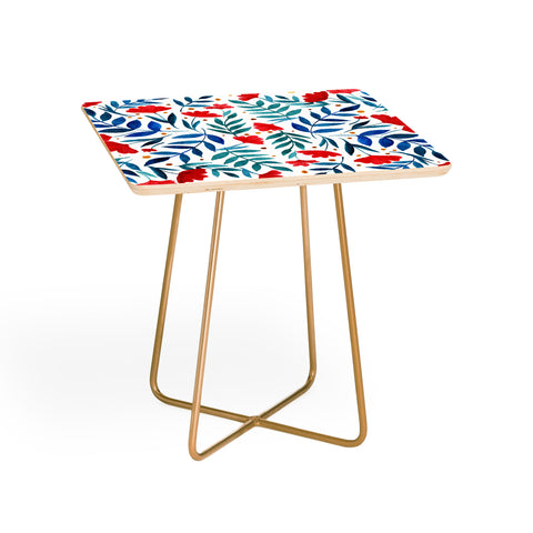 Angela Minca Magical garden red and teal Side Table