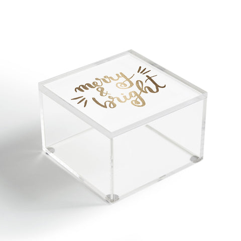 Angela Minca Merry and bright gold Acrylic Box