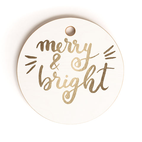 Angela Minca Merry and bright gold Cutting Board Round