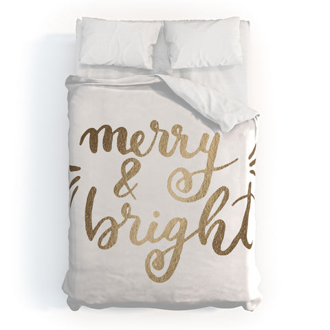 Angela Minca Merry and bright gold Duvet Cover