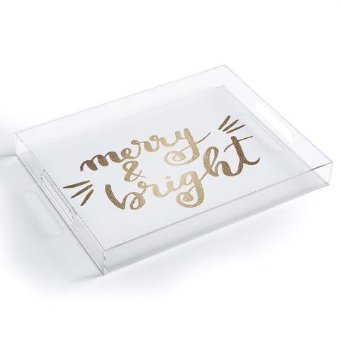 Angela Minca Merry and bright gold Acrylic Tray