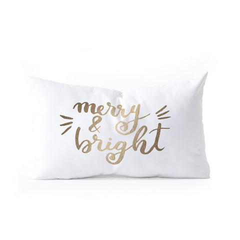 Angela Minca Merry and bright gold Oblong Throw Pillow