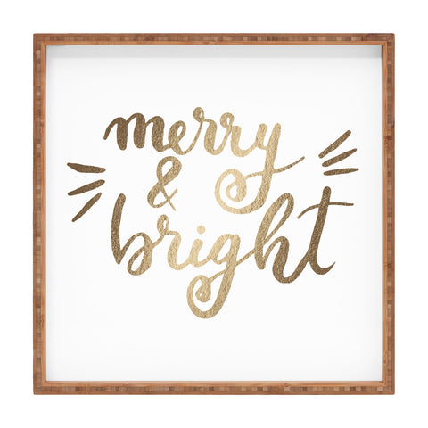 Angela Minca Merry and bright gold Square Tray