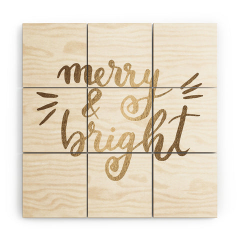 Angela Minca Merry and bright gold Wood Wall Mural