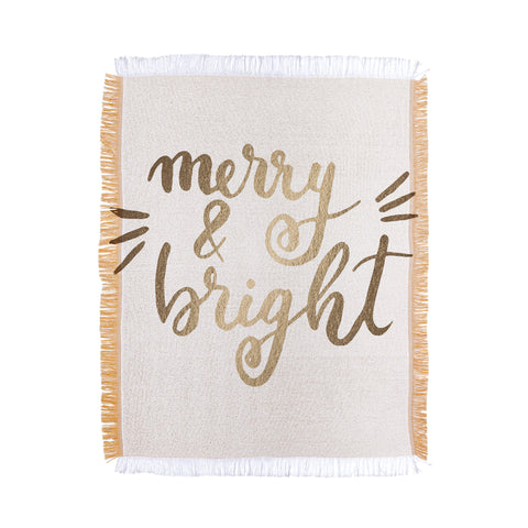 Angela Minca Merry and bright gold Throw Blanket