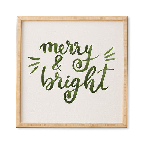 Angela Minca Merry and bright green Framed Wall Art