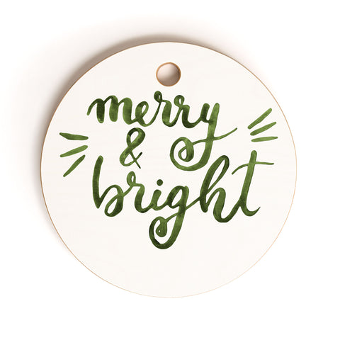 Angela Minca Merry and bright green Cutting Board Round