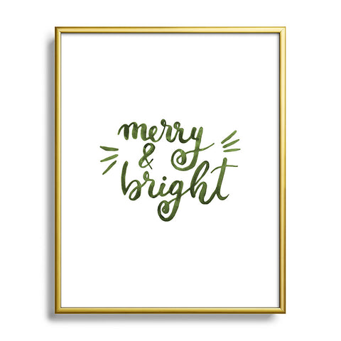 Angela Minca Merry and bright green Metal Framed Art Print