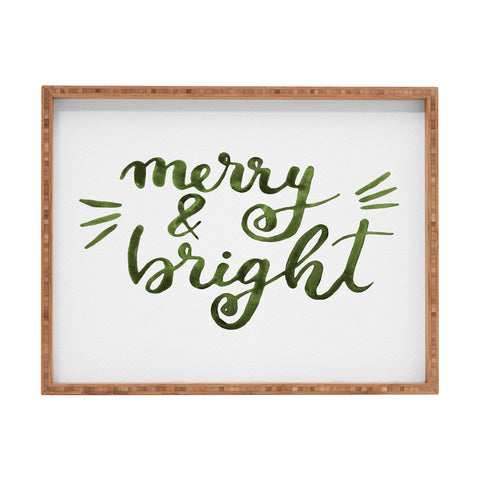 Angela Minca Merry and bright green Rectangular Tray