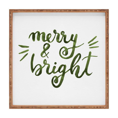 Angela Minca Merry and bright green Square Tray