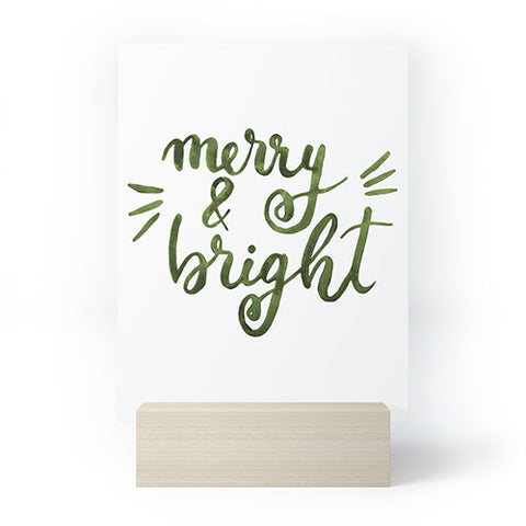 Angela Minca Merry and bright green Mini Art Print