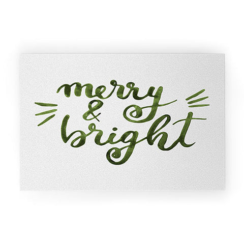 Angela Minca Merry and bright green Welcome Mat