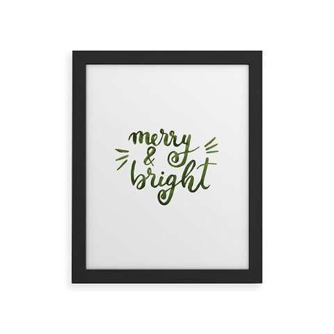 Angela Minca Merry and bright green Framed Art Print