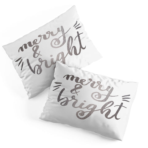 Angela Minca Merry and bright silver Pillow Shams