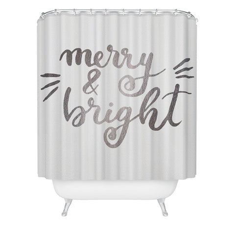 Angela Minca Merry and bright silver Shower Curtain