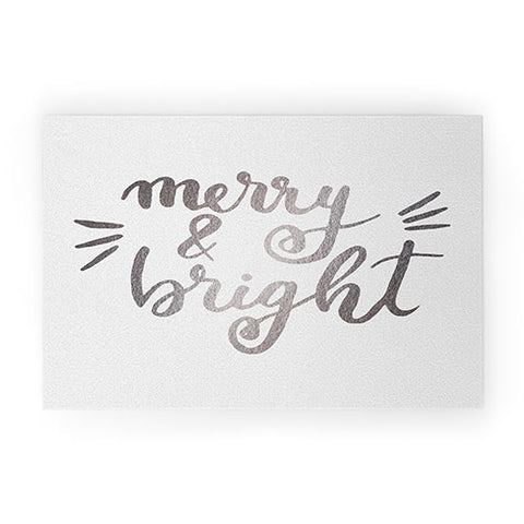 Angela Minca Merry and bright silver Welcome Mat