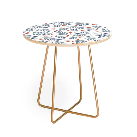 Angela Minca Neutral palette branches Round Side Table