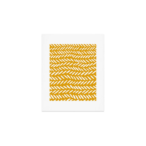 Angela Minca Ochre knitting pattern Art Print