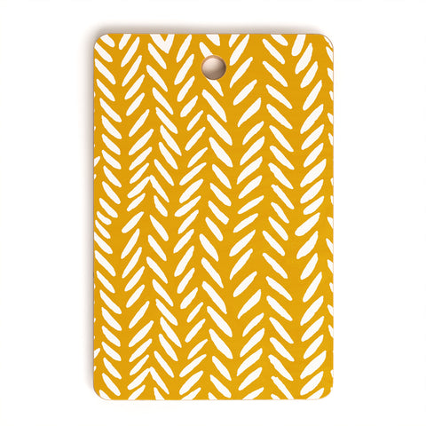 Angela Minca Ochre knitting pattern Cutting Board Rectangle