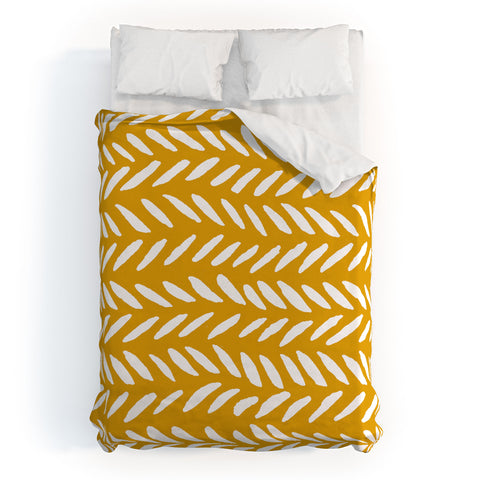Angela Minca Ochre knitting pattern Duvet Cover