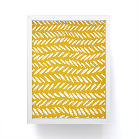 Angela Minca Ochre knitting pattern Framed Mini Art Print