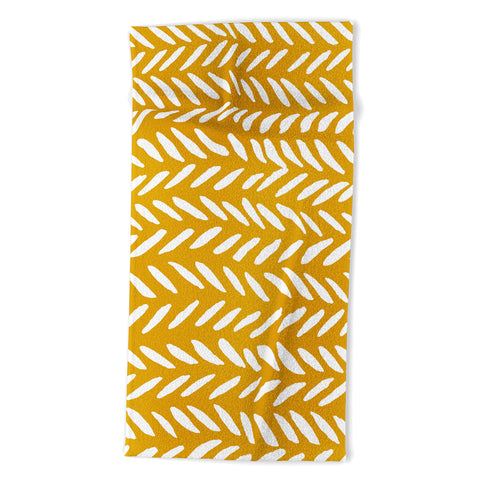 Angela Minca Ochre knitting pattern Beach Towel