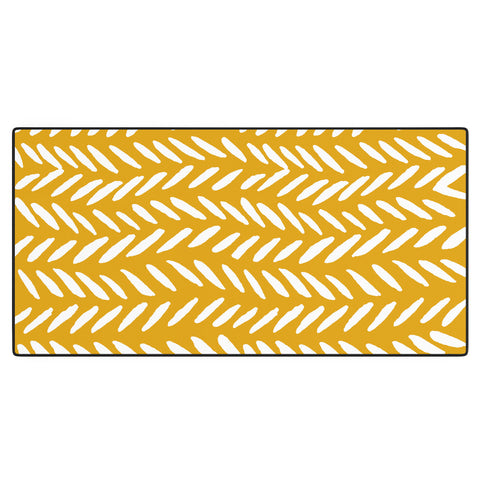 Angela Minca Ochre knitting pattern Desk Mat