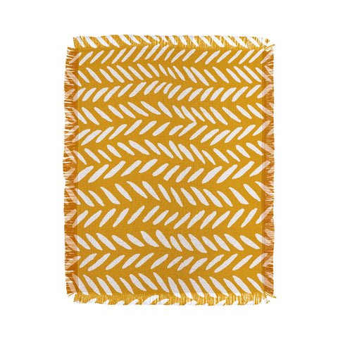 Angela Minca Ochre knitting pattern Throw Blanket