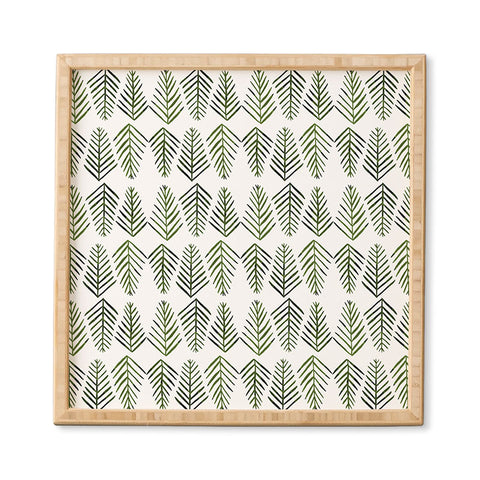 Angela Minca Pine trees green Framed Wall Art
