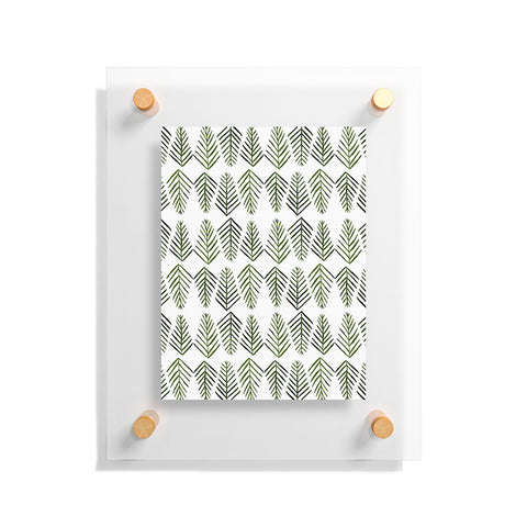Angela Minca Pine trees green Floating Acrylic Print