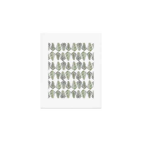 Angela Minca Pine trees green Art Print