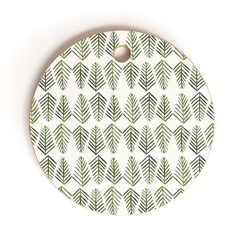 Angela Minca Pine trees green Cutting Board Round