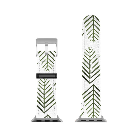 Angela Minca Pine trees green Apple Watch Band